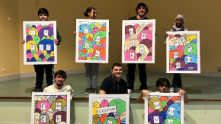 Toile en direct par l'artiste Niochi