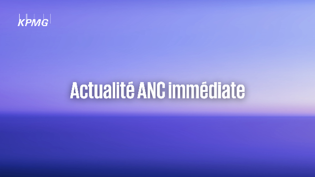 Module 1 - Actualité ANC immédiate