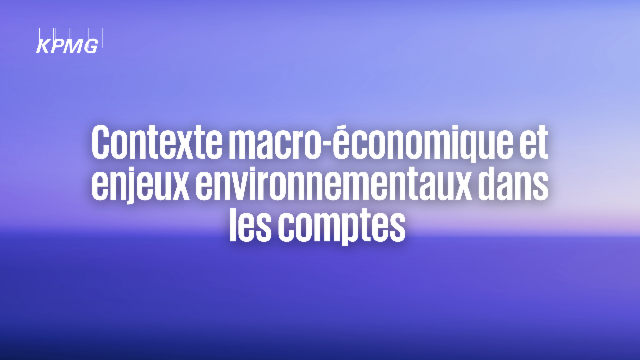 Module 3 - Contexte macro-économique & enjeux environnementaux dans les comptes