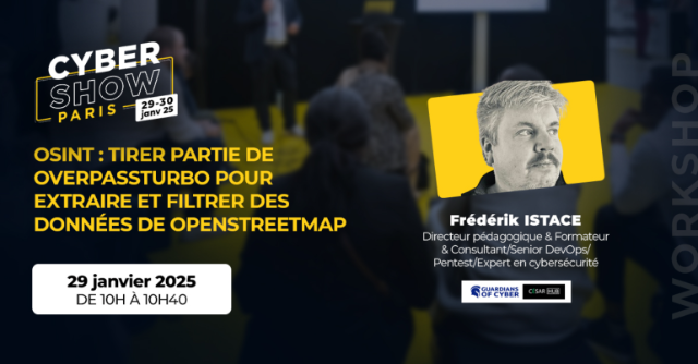 [WORKSHOP]  OSINT : tirer partie de OverPassTurbo pour extraire et filtrer des données de OpenStreetMap