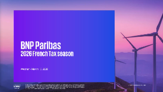 BNP Paribas 2026 French Tax season