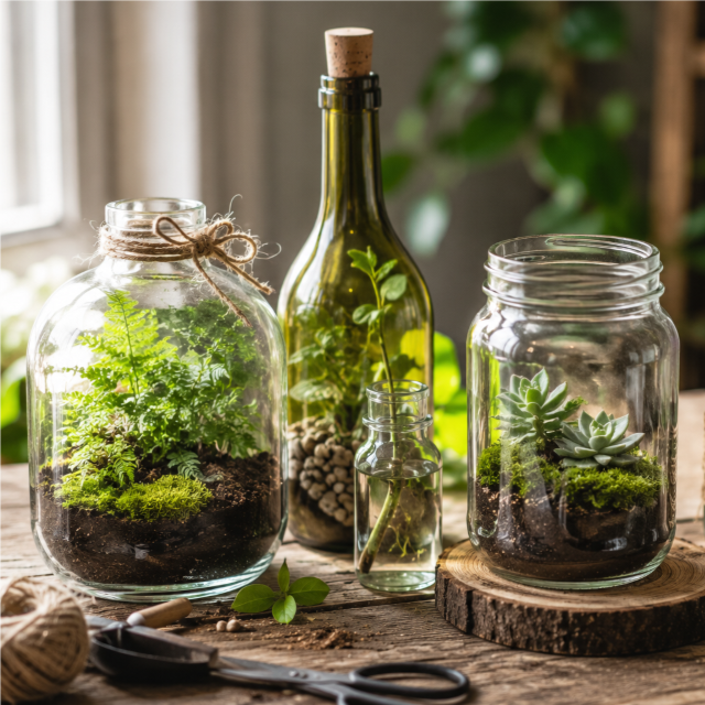 Donnez une seconde vie à vos bouteilles ou contenants en verre