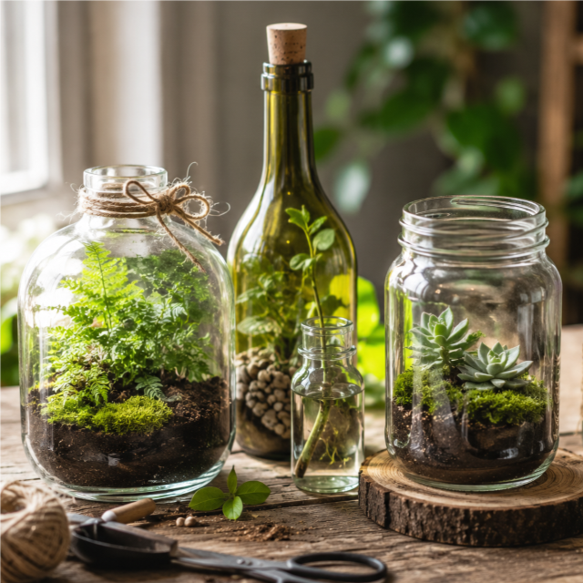 Donnez une seconde vie à vos bouteilles ou contenants en verre
