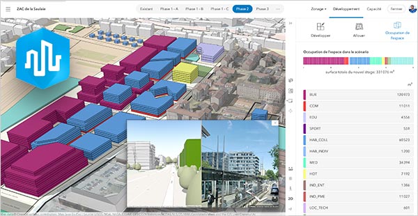 ArcGIS Urban, construire un Jumeau Numérique orienté planification urbaine