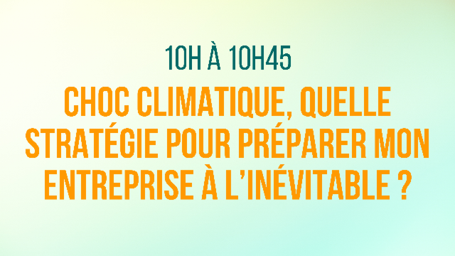 Conférence François Gemenne - Choc climatique : Quelle stratégie pour préparer mon entreprise à l'inévitable ?