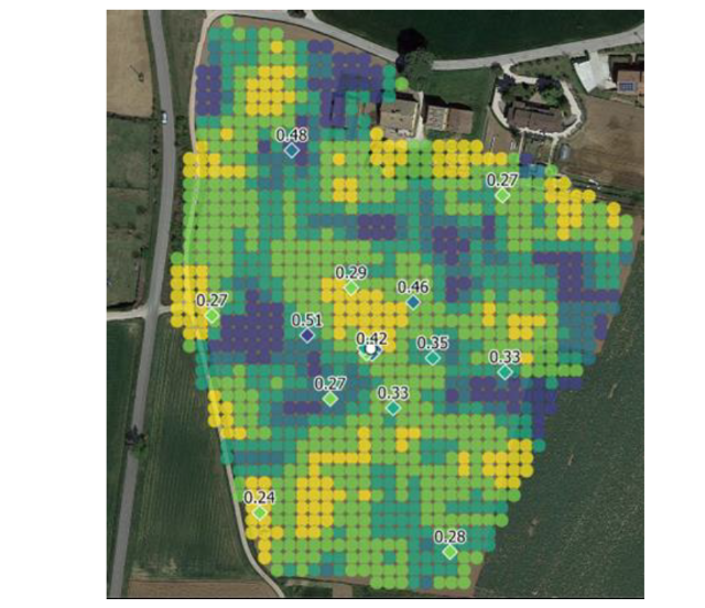 Carte de l'humidité des sols avec CRNS sonde