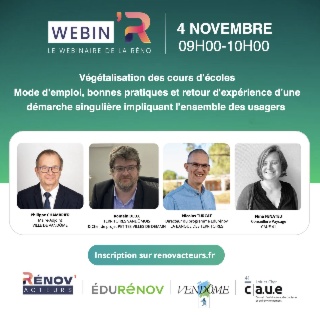 WEBIN'R #2 : Végétalisation des cours des écoles. Mode d'emploi, bonnes pratiques et retour d'expérience.