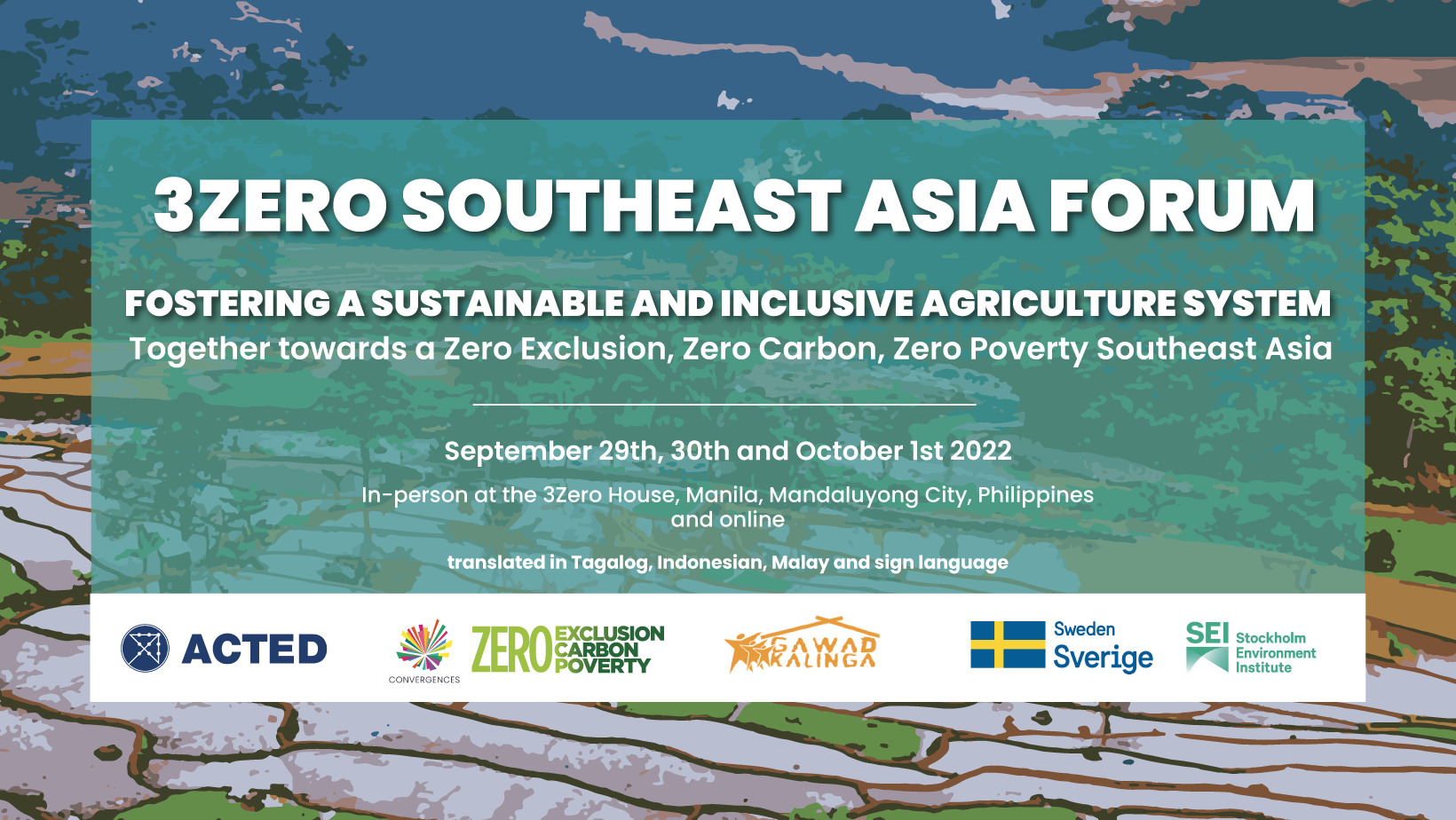 3Zero Southeast Asia Forum: fostering a sustainable and inclusive agriculture system 